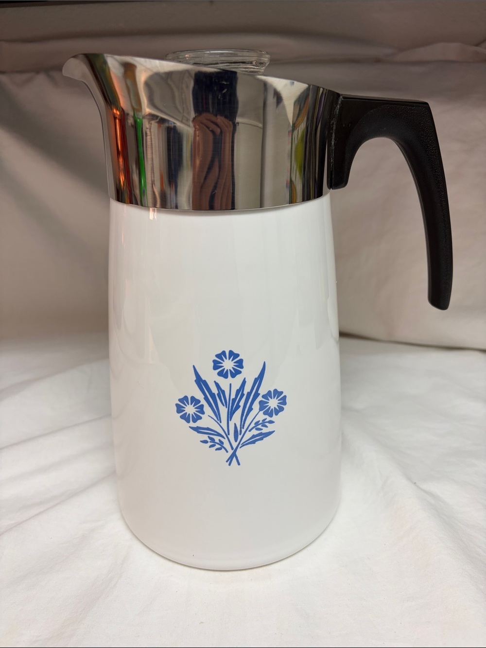 Corning Ware Vintage Coffee Pot Cornflower Blue EUC